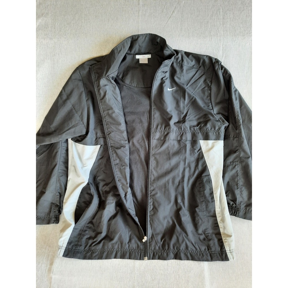 Nike Men Large Relaxed Fit Utility Windbreaker Full Zip Jacket Stretch Waistband